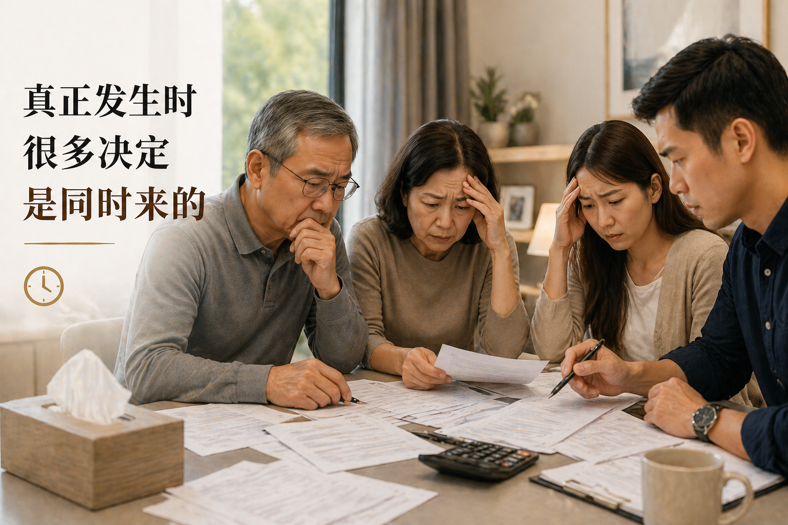 家庭决策压力 马来西亚 身后事安排 情绪紧张 情境